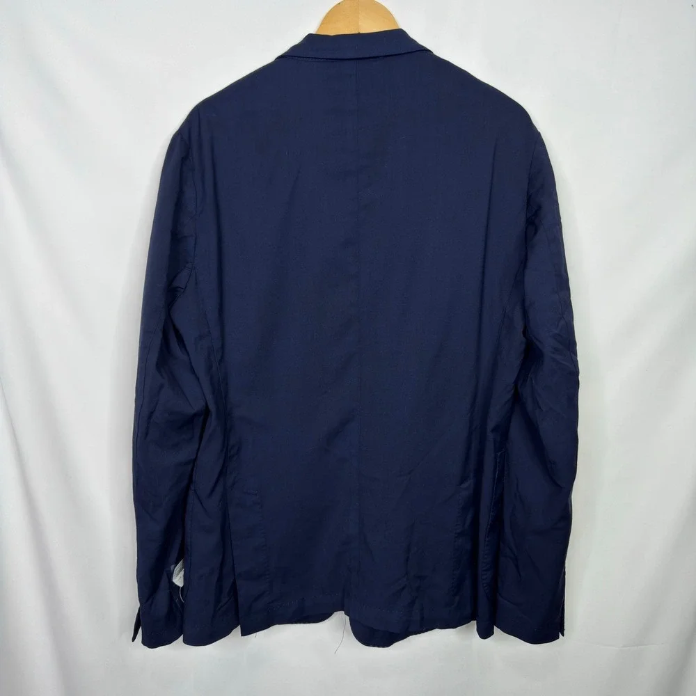1901 Mens 42R Navy Blue Wool Blazer Sport Coat Made in Italy NEW